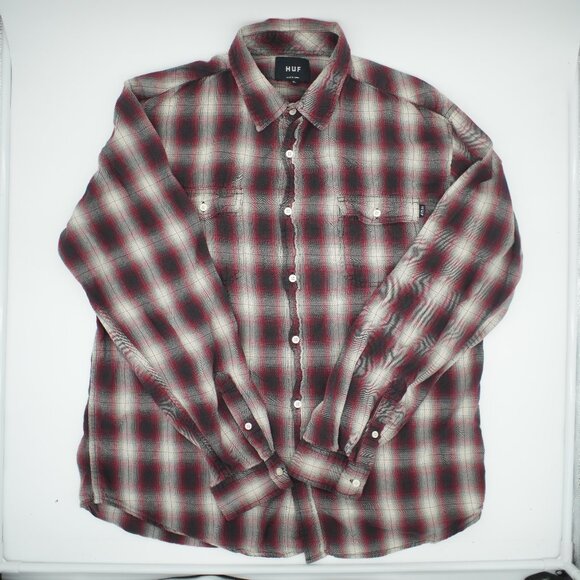 HUF BUTTON DOWN FLANNEL - Picture 1 of 5